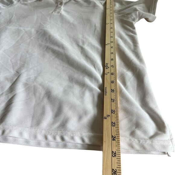Chestnut Hill Polo Golf Shirt Womens Sz Large Dry Fast White Short Sleeve Collar - Picture 7 of 7